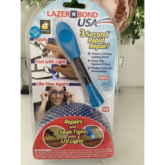 Lazer Bond 3 Second Rapid‎ Repair Fix-UV Light As Seen On TV Plastic Weld NIB - Picture 1 of 7